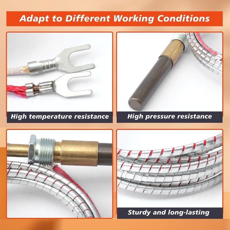 Mhrxusd Q313 M1265X 2J-M1265A Thermopile with Armoured Cable Compatible with Pizza Oven Y600 Y800 101 151 201 251 301 307 - Image 5